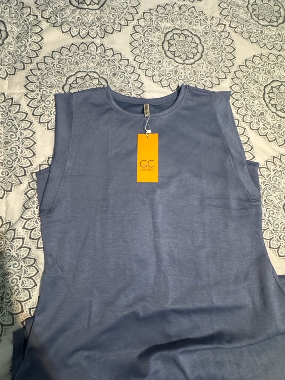 Women's Sleeveless Tank in Dusty Blue